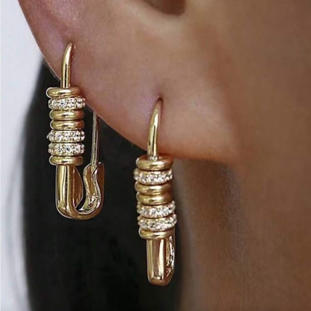 Elegant Safety Pin Earrings N1220